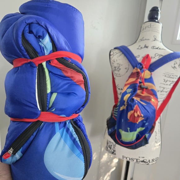 None Other - Backpack Sleeping Bag‎ Combo 28"x56" Kids Camping Sleepover Daycare Picnic Nap